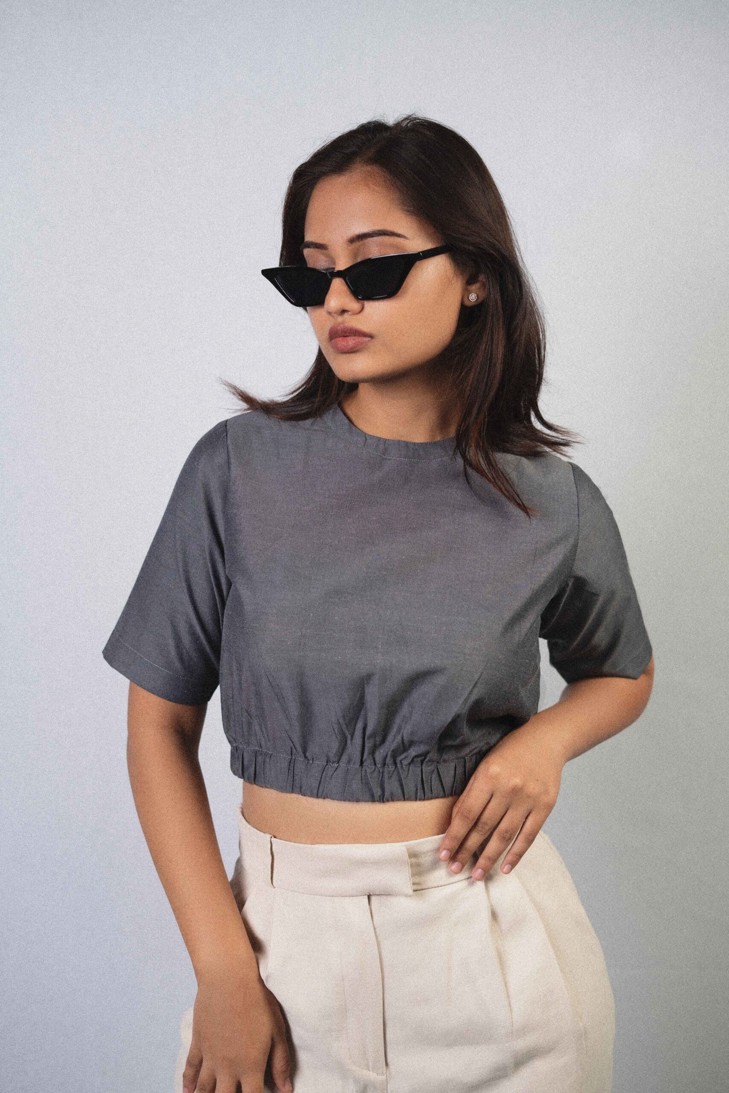 ELASTIC WAIST TOP